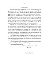 Nghiên cứu đề xuất phương án quy hoạch sử dụng đất xã cát vân huyện như xuân tỉnh thanh hóa giai đoạn 2012 2020 