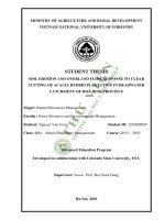 Soil erosion and overland flow response to clear cutting of acacia hybrid plantation in headwater catchment of hoa binh province 