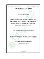 Nghiên cứu quy hoạch loài cây bóng mát phù hợp với điều chỉnh quy hoạch chung thành phố tuyên quang đến năm 2020 định hướng đến năm 2030 
