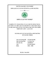 Nghiên cứu ảnh hưởng của sự chuyển đổi sử dụng đất đến cấu trúc quần xã bọ hung và bọ chân chạy tại hệ sinh thái núi đá vôi thuộc khu bảo tồn thiên nhiên hữu liên lạng sơn 