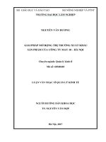 Giải pháp mở rộng thị trường xuất khẩu sản phẩm của công ty may 10 hà nội 