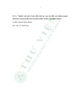 Nghiên cứu một số đặc điểm lâm học của cây dầu cát dipterocarpus chartaceus sym tại khu bảo tồn thiên nhiên tà kóu tỉnh bình thuận 