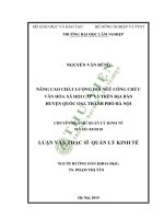 Nâng cao chất lượng đội ngũ công chức văn hóa xã hội cấp xã trên địa bàn huyện quốc oai TP hà nội 