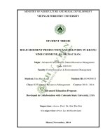Road sediment production and delivery in khang ninh commune ba be bac kan 