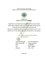 Nghiên cứu xây dựng bản đồ phân vùng chất lượng nước sông lô đoạn chảy qua thành phố tuyên quang và huyện sơn dương tỉnh tuyên quang 