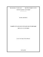 Nghiên cứu sản xuất cốt sơn mài từ hỗn hợp mùn cưa và vỏ trấu 