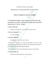 Nghiên cứu xử lý nước thải dệt nhuộm bằng một số chất keo tụ tại công ty TNHH dệt nhuộm trường thịnh làng nghề dệt nhuộm phùng xá mỹ đức hà nội 