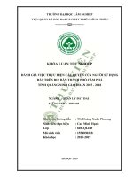 Đánh giá việc thực hiện các quyền của người sử dụng đất trên địa bàn thành phố cẩm phả tỉnh quảng ninh giai đoạn 2015 2018 