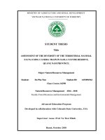 Assessment of the diversity of the terrestrial mammal fauna using camera traps in saola nature reserve quang nam province 