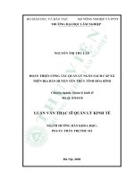 Hoàn thiện công tác quản lý ngân sách cấp xã trên địa bàn huyện yên thủy tỉnh hòa bình 