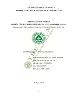 Nghiên cứu đặc điểm phân bố của loài song mật tại vườn quốc gia ba vì hà nội 