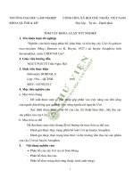 Nghiên cứu hiện trạng phân bố khai thác và tiêu thụ cây ươi scaphium macropodum miq beumee ex k heyne 1927 tại huyện atsaphon tỉnh savannakhet nước CHDCND lào 