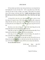 Nghiên cứu khả năng xử lý nước thải sinh hoạt của bèo tây tại phường hòa hiếu thị xã thái hòa tỉnh nghệ an 