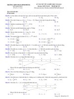 Đề thi thử THPT Quốc gia năm 2021 môn Toán có đáp án - Trường THPT Phan Đình Phùng, Quảng Bình