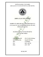 Nghiên cứu phân bố đặc điểm sinh thái của các loại cây thuốc tại xã đội bình huyện yên sơn tỉnh tuyên quang 