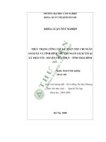 Thực trạng công tác kế toán thu chi ngân sách xã và tình hình thu chi ngân sách xã tại xã thái tân huyện thái thụy tỉnh thái bình 