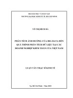 Luận văn thạc sĩ phân tích ảnh hưởng của big data đến quá trình phân tích dữ liệu tại các doanh nghiệp kiểm toán 