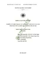 Nghiên cứu hiện trạng các loài thú và đề xuất các giải pháp bảo tồn tại khu vực hồ đồng mô hà nội 