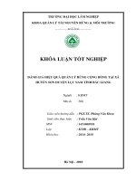 Đánh giá hiệu quả quản lý rừng cộng đồng tại xã huyền sơn lục nam bắc giang 