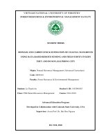 Biomass and carbon stock estimation of coastal mangroves using data based remote sensing and field survey in kien thuy and do son hai phong city 