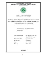 Phân lập và tuyển chọn một số chủng vi khuẩn và nấm men có khả năng phân giải cellulose từ nước rỉ rác tại bãi rác thị trấn lương sơn tỉnh hòa bình 