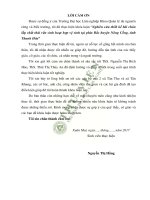 Nghiên cứu thiết kế bãi chôn lấp chất thải rắn sinh hoạt hợp vệ sinh tại phía bắc huyện nông cống tỉnh thanh hóa 