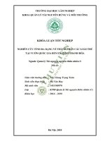 Nghiên cứu đa dạng về thành phần các loài thú tại vườn quốc gia bến en tỉnh thanh hóa 