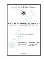 Đánh giá thực trạng công tác quản lý nước thải và rác thải tại làng nghề sản xuất miến dong tân hòa quốc oai hà nôi 