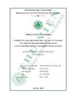 Nghiên cứu đặc điểm phân bố vật hậu và tái sinh của một số loài họ thích aceraceae tại xã sơn bình huyện tam đường tỉnh lai châu 