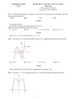 Đề thi thử THPT Quốc gia năm 2021 môn Toán có đáp án - Sở GD&ĐT Hà Tĩnh