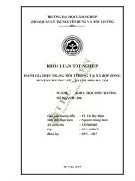 Đánh giá hiện trạng môi trường tại xã hợp đồng huyện chương mỹ thành phố hà nội 