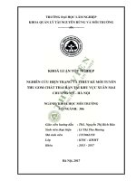 Nghiên cứu hiện trạng và thiết kế mới tuyến thu gom chất thải rắn tại khu vực xuân mai chương mỹ hà nội 