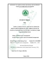 Using landsat 8 data and GIS to estimate above ground biomass and carbon stocks of coastal mangroves in xuanthuy national park nam dinh province 