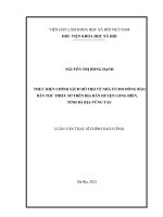 Thực hiện chính sách hỗ trợ về nhà ở cho đồng bào dân tộc thiểu số trên địa bàn huyện long điền, tỉnh bà rịa vũng tàu 