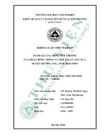 Đánh giá tác động môi trường của hoạt động trồng cà phê tại xã ẳng nưa huyện mường ảng tỉnh điện biên 