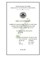 Nghiên cứu đánh giá hiệu quả xử lý nước thải tại khu công nghiệp yên phong bắc ninh và đề xuất phương án nâng cao hiệu quả xử lý 
