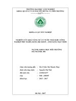 Nghiên cứu khả năng xử lý nước thải khu công nghiệp phú nghĩa bằng hệ ozon ánh sáng mặt trời 