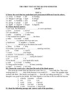 THE FIRST TEST OF THE SECOND SEMESTER GRADE 7