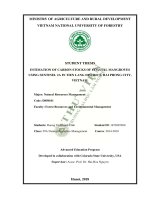 Estimation of carbon stocks of coastal mangroves using sentinel 2a in tien lang district hai phong city vietnam 
