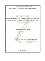 Đánh giá vai trò của người dân trong họat động bảo vệ môi trường tại huyện săng thong thủ đô viêng chăn CHDCND lào 