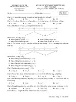 Đề thi thử tốt nghiệp THPT năm 2021 môn Toán có đáp án - Trường THPT Trần Thị Tâm