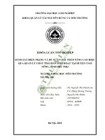 Đánh giá hiện trạng và đề xuất giải pháp nâng cao hiệu quả quản lý chất thải rắn sinh hoạt tại huyện tam nông tỉnh phú thọ 
