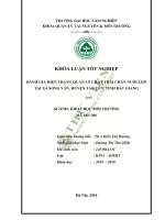 Đánh giá hiện trạng quản lý chất thải chăn nuôi lợn tại xã song vân huyện tân yên tỉnh bắc giang 