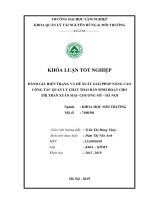 Đánh giá hiện trạng và đề xuất giải pháp nâng cao công tác quản lý chất thải rắn sinh hoạt cho thị trấn xuân mai chương mỹ hà nội 