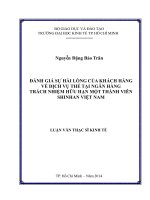 Luận văn Thạc sĩ Kinh tế: Giải pháp nâng cao chất lượng dịch vụ thẻ tại Ngân hàng trách nhiệm hữu hạn một thành viên Shinhan Việt Nam