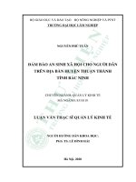 Đảm bảo an sinh xã hội cho người dân trên địa bàn huyện thuận thành tỉnh bắc ninh 