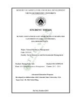 Runoff and water quality of bui river at headwater catchment in luong son district hoa binh province 