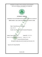 Assessment of ecotourism development potential based on biodiversity and landscapes in cat ba national park 