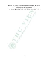 Đánh giá tình trạng và phân bố một số loài thú quý hiếm tại khu bảo tồn thiên nhiên thần sa phượng hoàng 