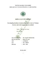 Nghiên cứu xử lý độ cứng của nước cấp sinh hoạt tại trường đại học lâm nghiệp việt nam bằng phương pháp trao đổi ion 